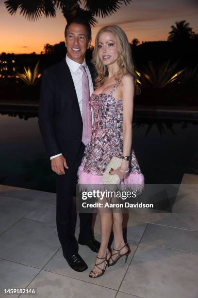 Marc Leder and Julianne Michelle attend Mommy's Heart Winter Fête on January 18, 2023 in Boca Raton, Florida.