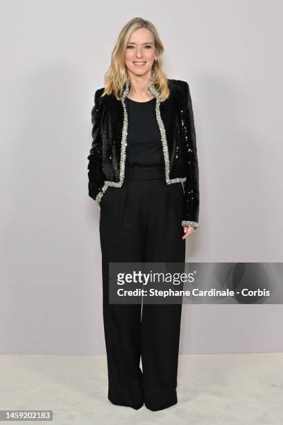 Lea Drucker attends the Alexandre Vauthier Haute Couture Spring Summer 2023 show as part of Paris Fashion Week on January 24, 2023 in Paris, France.