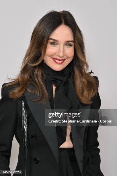 Elsa Zylberstein attends the Alexandre Vauthier Haute Couture Spring Summer 2023 show as part of Paris Fashion Week on January 24, 2023 in Paris,...