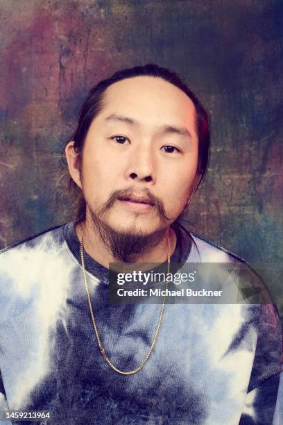 Justin Chon of 'Jamojaya' is photographed for Deadline at the Deadline Studio during the 2023 Sundance Film Festival at the Hotel Park City on...