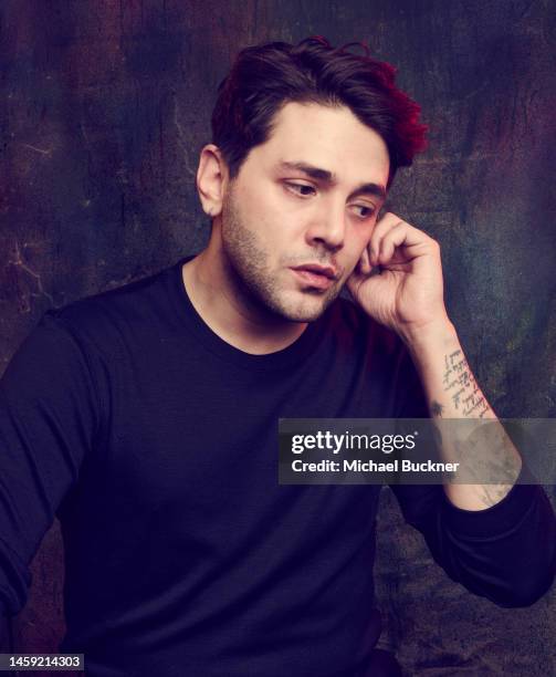 Xavier Dolan of ‘The Night Logan Woke Up’ is photographed for Deadline at the Deadline Studio during the 2023 Sundance Film Festival at the Hotel...