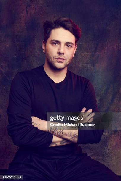 Xavier Dolan of ‘The Night Logan Woke Up’ is photographed for Deadline at the Deadline Studio during the 2023 Sundance Film Festival at the Hotel...