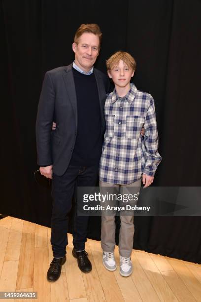 James Tupper and Atlas Heche Tupper attend the Celebration for Anne Heche with a reading of "Call Me Anne" by Heather Duffy at Barnes & Noble at The...