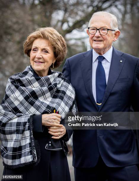 Princess Margriet of The Netherlands and her husband Pieter van Vollenhoven attend the commemoration of the evacuation of the Jewish psychiatric...
