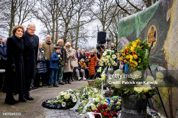 Princess Margriet of The Netherlands and her husband Pieter van Vollenhoven attend the commemoration of the evacuation of the Jewish psychiatric...