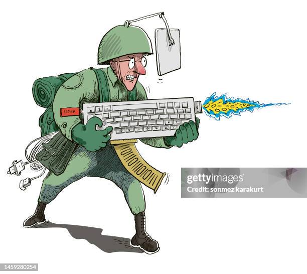 digital warfare - special forces stock illustrations