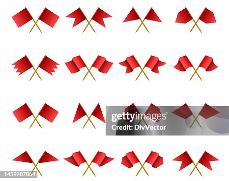 Paper pointer flag vector set Paper pointer flag vector set