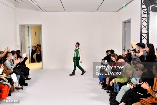 Fashion designer Alexis Mabille walks the runway during the Alexis Mabille Haute Couture Spring/Summer 2023 fashion show as part of the Paris Haute...