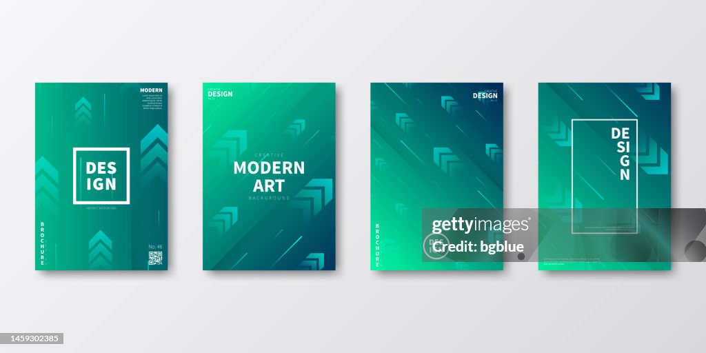 Brochure template layout, Green cover design, business annual report, flyer, magazine