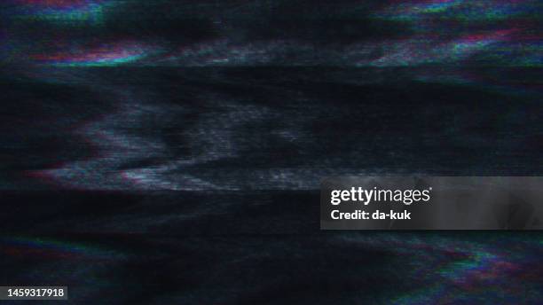 bad tv signal. interlaced distorted vhs noise overlay design element. - problem stock pictures, royalty-free photos & images