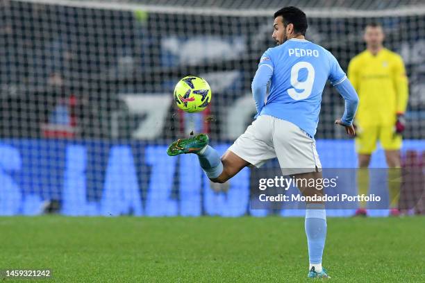 Lazio player Pedro during the match Lazio-Milan at the Stadio Olimpico. Rome , January 24th, 2023