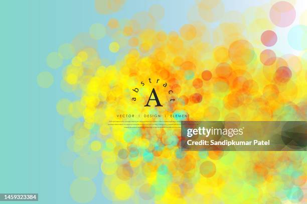 yellow abstract background with bokeh. - spring polka dot background stock illustrations