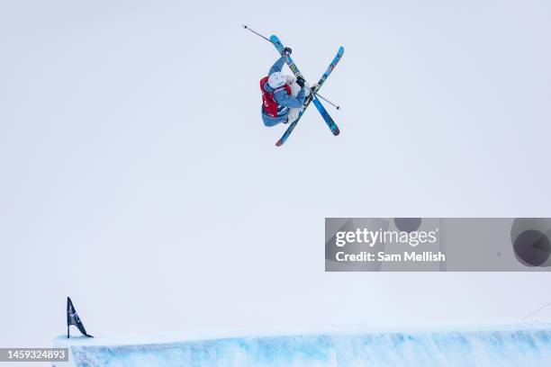 Andri Ragettli of Switzerland competes during the Men's Freeski Slopestyle finals of the FIS Freeski World Cup 2023 'Laax Open' on 22nd January, 2023...