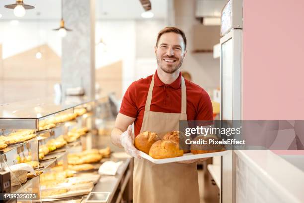 the face of small business success - baking bread stock pictures, royalty-free photos & images