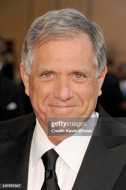 And president Leslie Moonves arrives at the 40th AFI Life Achievement Award honoring Shirley MacLaine held at Sony Pictures Studios on June 7, 2012...