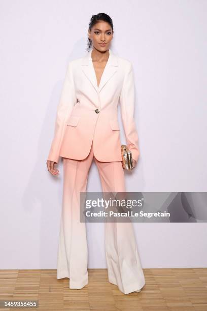 Pritika Swarup attends the Elie Saab Haute Couture Spring Summer 2023 show as part of Paris Fashion Week on January 25, 2023 in Paris, France.