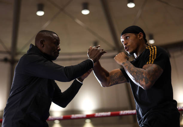 Anthony Yarde during the public workout for the Unified Light Heavyweight Championship of the World fight, Artur Beterbiev v Anthony Yarde at Grand...