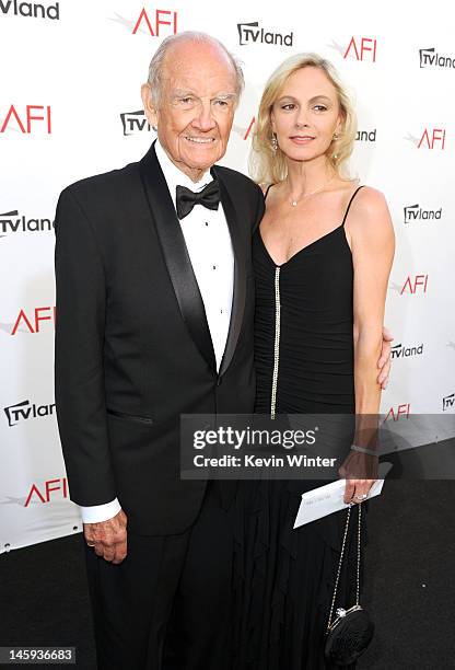 George McGovern and guest arrive at the 40th AFI Life Achievement Award honoring Shirley MacLaine held at Sony Pictures Studios on June 7, 2012 in...