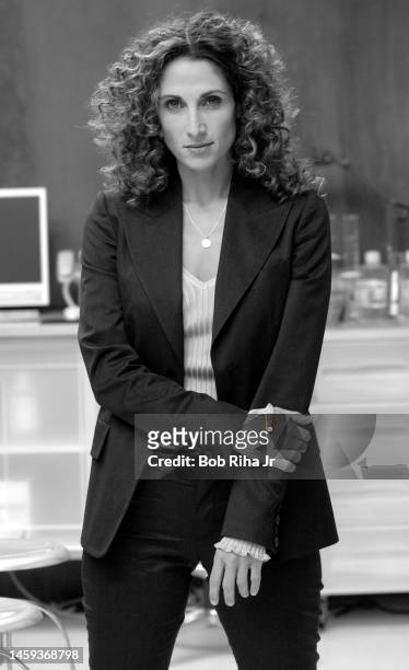 Melina Kanakaredes portraits on the set of television show CSI:NY, September 1, 2004 in Los Angeles, California.