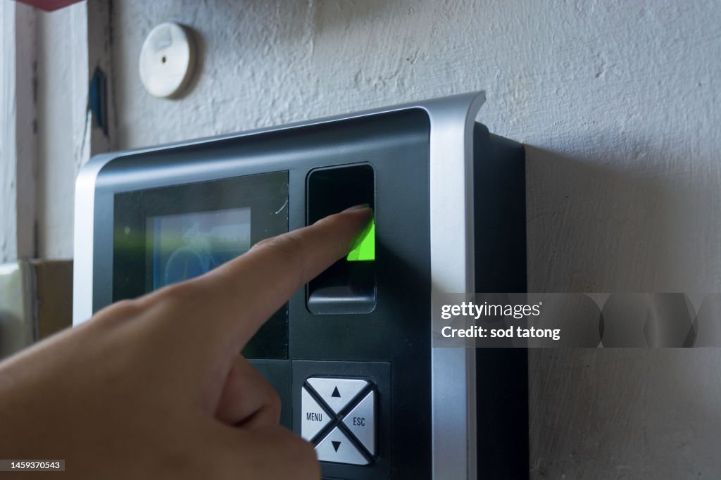 Finger print and key card scan for enter security system