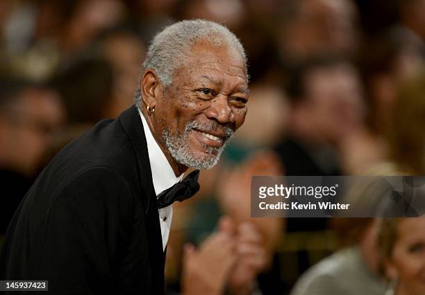 Actor Morgan Freeman attends the 40th AFI Life Achievement Award honoring Shirley MacLaine held at Sony Pictures Studios on June 7, 2012 in Culver...