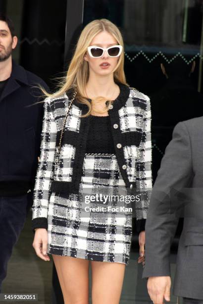 Apple Martin attends the Chanel Haute Couture Spring Summer 2023 show as part of Paris Fashion Week on January 24, 2023 in Paris, France.