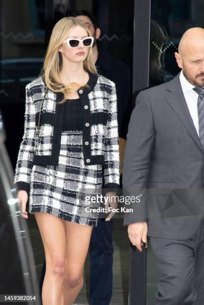 Apple Martin attends the Chanel Haute Couture Spring Summer 2023 show as part of Paris Fashion Week on January 24, 2023 in Paris, France.