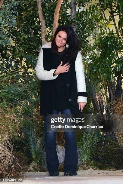 Celia Kritharioti walks the runway during the Celia Kritharioti Prive Haute Couture Spring Summer 2023 show as part of Paris Fashion Week on January...