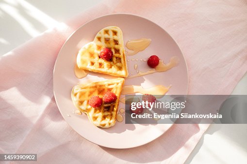 Overhead view of breakfast at home. Overhead view of breakfast at home.