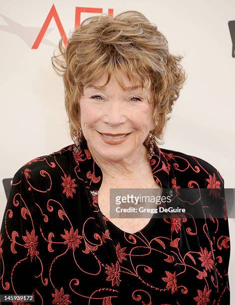 Actress Shirley MacLaine arrives at the 40th AFI Life Achievement Award honoring Shirley MacLaine at Sony Studios on June 7, 2012 in Los Angeles,...