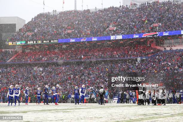 General view during the first half between the Cincinnati Bengals and Buffalo Bills in the AFC Divisional Playoff game at Highmark Stadium on January...