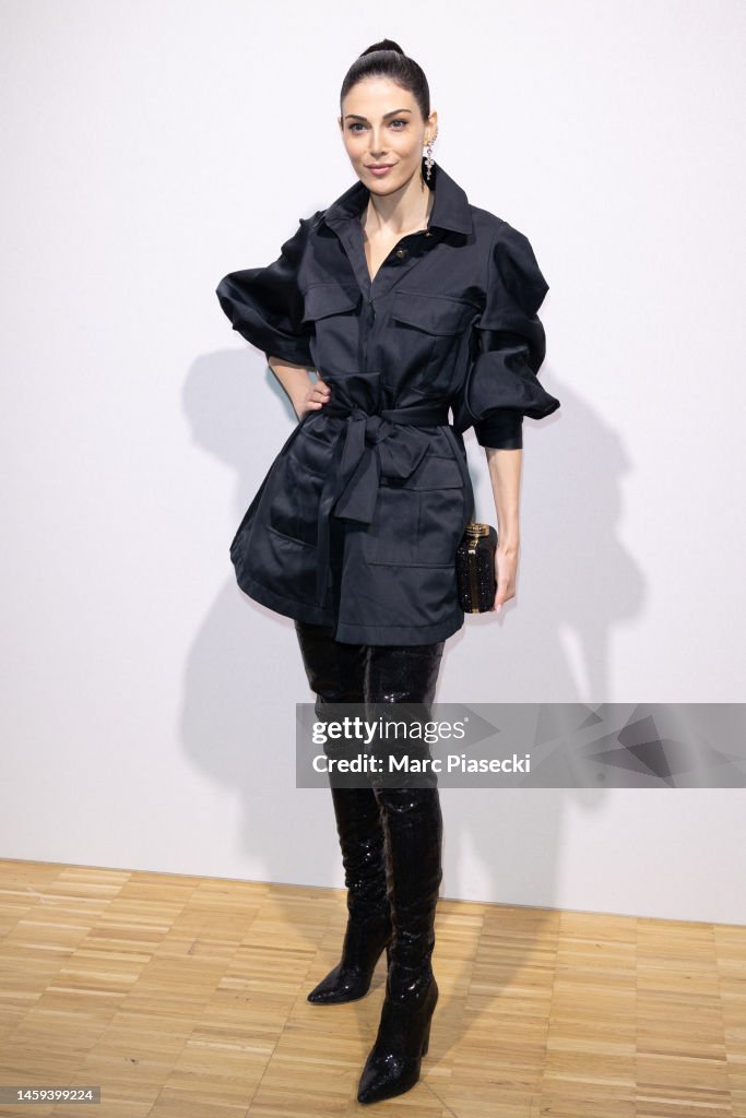 Razane Jammal attends the Elie Saab Haute Couture Spring Summer 2023