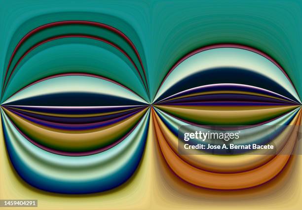 abstract background with light trails in the form of elliptical spheres - circle shape stock pictures, royalty-free photos & images