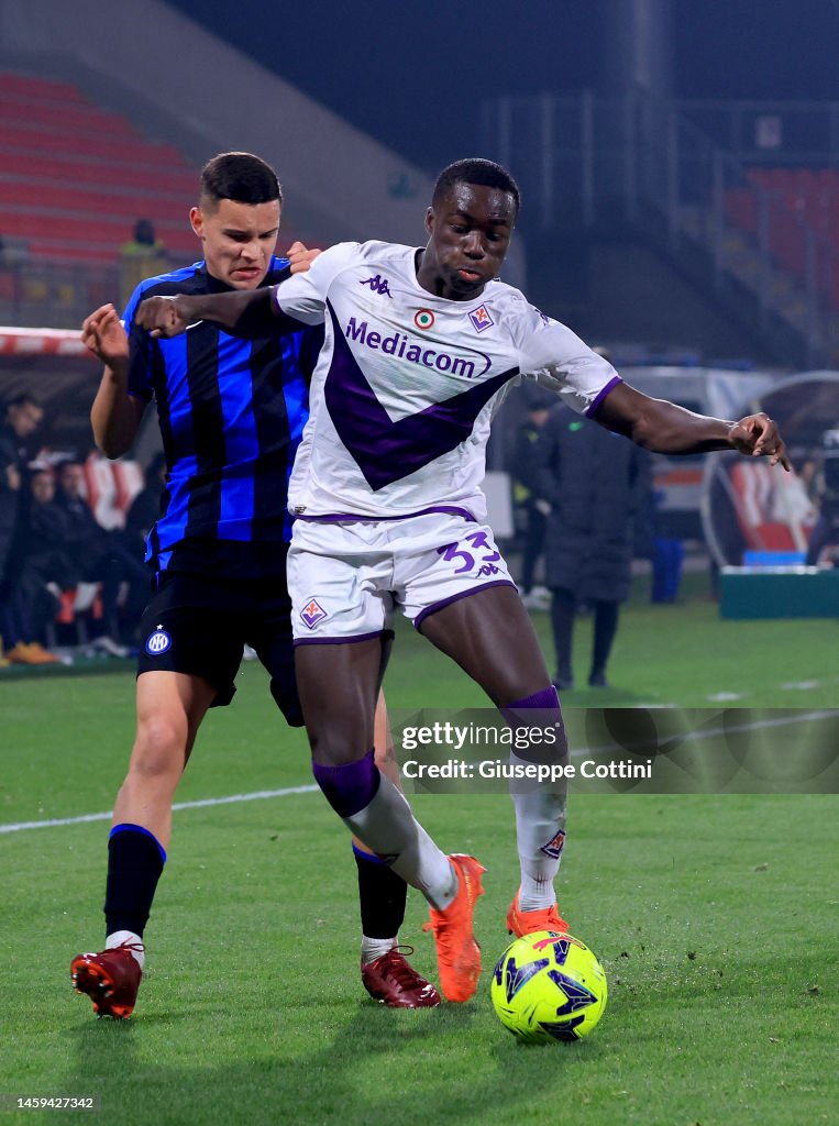 Michael Olabode Kayode of ACF Fiorentina U19 in action during the News  Photo - Getty Images