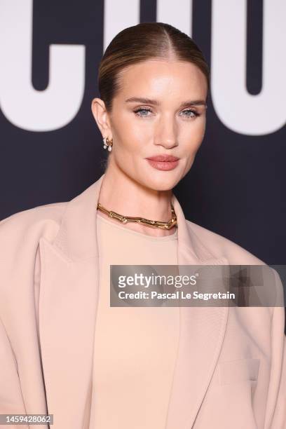 Rosie Huntington-Whiteley attends the Valentino Haute Couture Spring Summer 2023 show as part of Paris Fashion Week on January 25, 2023 in Paris,...