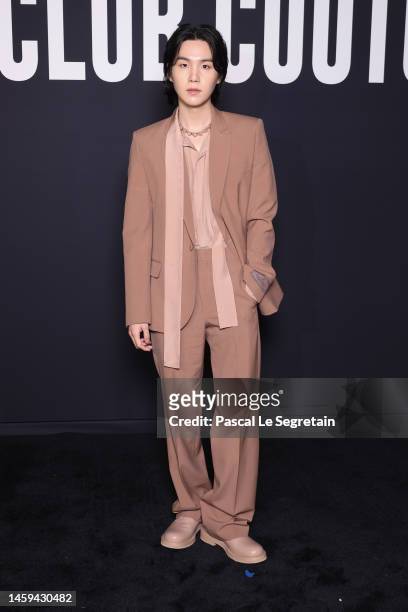 Suga attends the Valentino Haute Couture Spring Summer 2023 show as part of Paris Fashion Week on January 25, 2023 in Paris, France.
