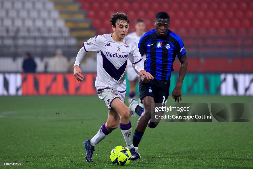 Tommaso Berti of ACF Fiorentina U19 in action during the Supercoppa News  Photo - Getty Images