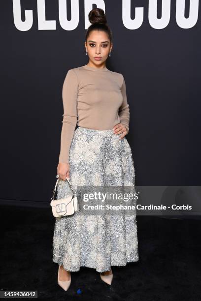 Balqees Ahmed Fathi attends the Valentino Haute Couture Spring Summer 2023 show as part of Paris Fashion Week on January 25, 2023 in Paris, France.