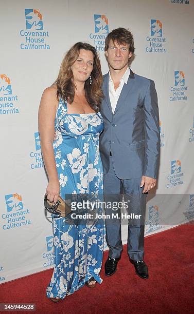 Ivy Sherman and actor Eric Mabius arrive at the 2012 Covenant House Gala and Awards Dinner at the Skirball Cultural Center on June 7, 2012 in Los...