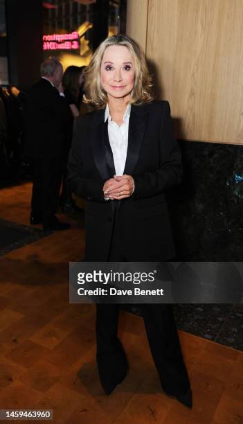 Felicity Kendal attends the press night after party for "Noises Off" at @sohoplace on January 25, 2023 in London, England.