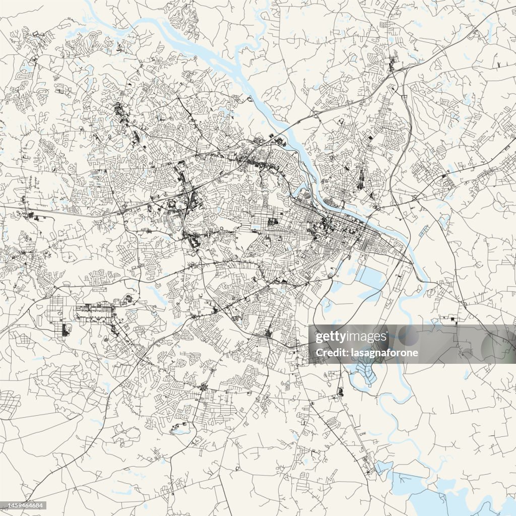 Augusta, Georgia, USA Vector Map