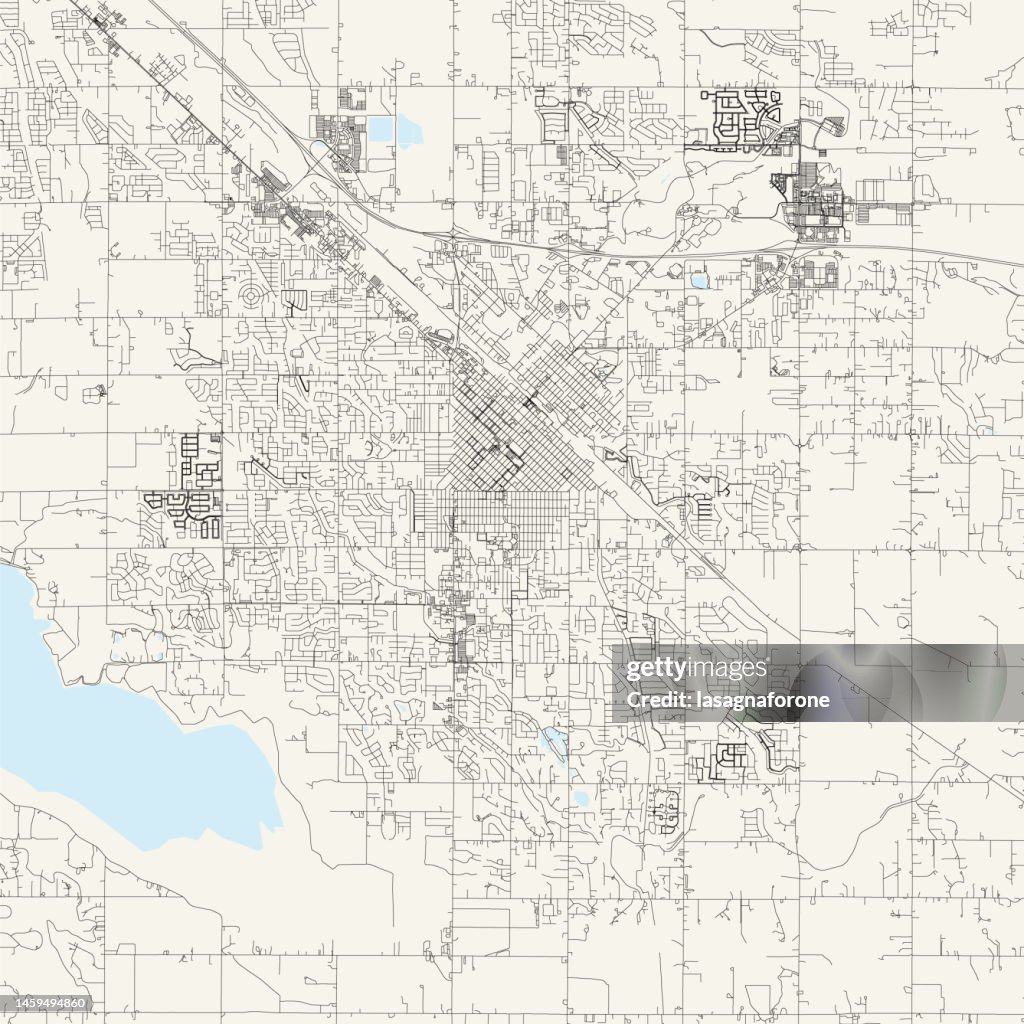 Nampa, Idaho, USA Vector Map