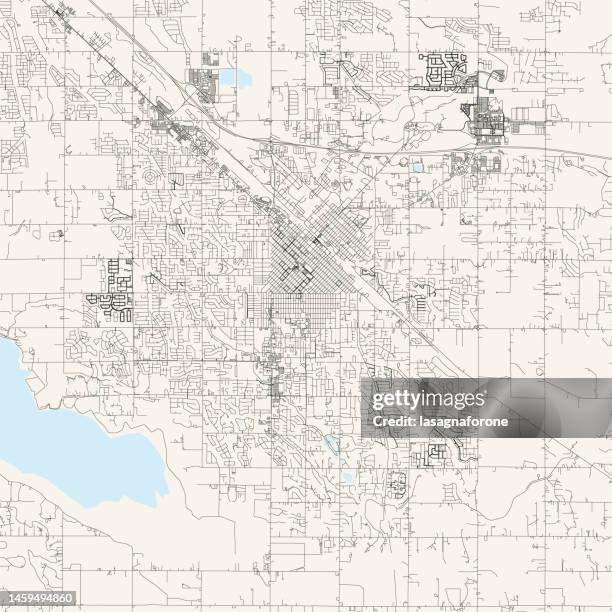 nampa, idaho, usa vector map - idaho state flag stock illustrations