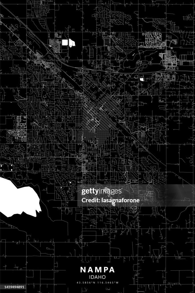 Nampa, Idaho, USA Vector Map