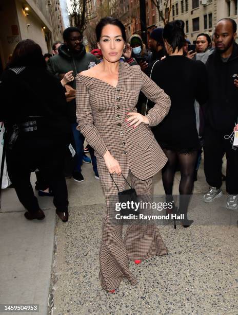 Brie Bella is seen in midtown on January 25, 2023 in New York City.