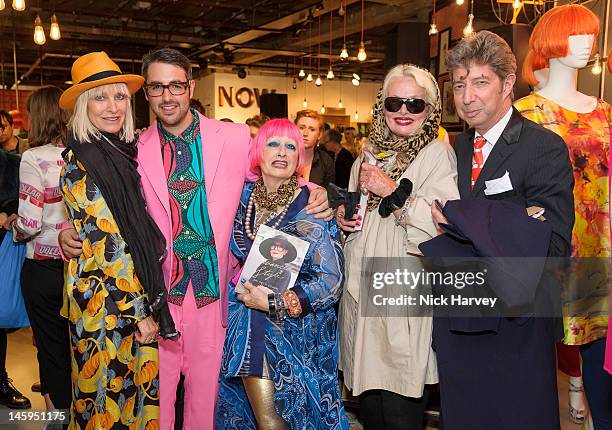 Virginia Bates, Ari Seth Cohen, Zandra Rhodes, Jibby Beane and Duggie Fields attend the launch of Advanced Style hosted by Mary Portas and Ari Seth...