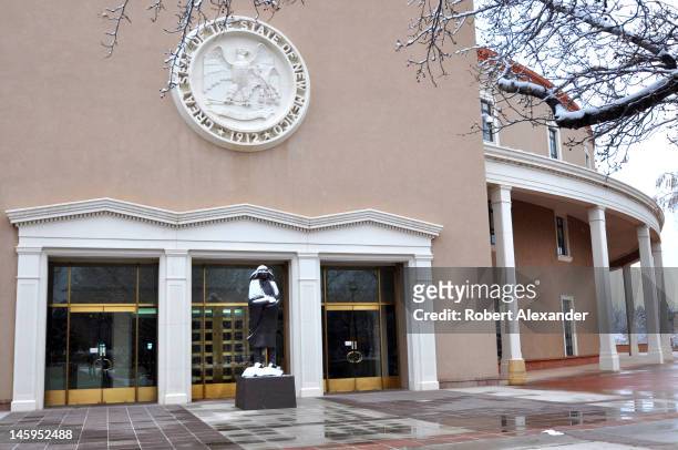 The New Mexico State Capitol in Santa Fe, known as the Roundhouse, is the only round capitol building in the U.S.