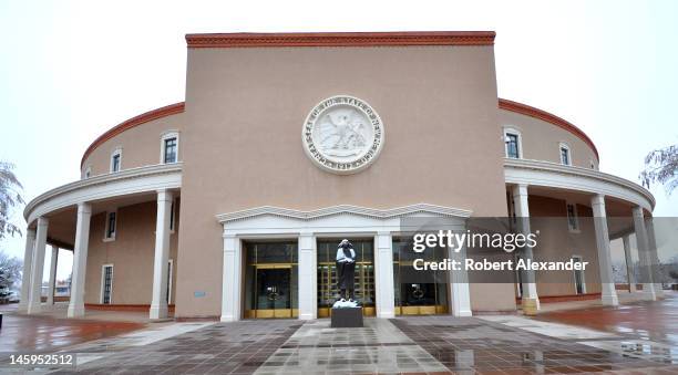 The New Mexico State Capitol in Santa Fe, known as the Roundhouse, is the only round capitol building in the U.S.