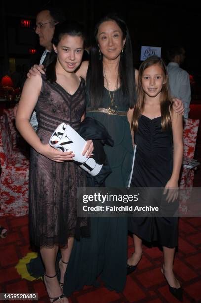 Cecilia Becker, fashion designer Vera Wang and Josephine Becker attend the Council of Fashion Designers of America's 2005 Fashion Awards at the New...