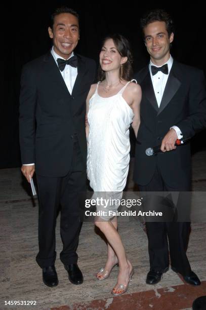 Edwaard Liang, Carrie Lee Riggins and Benjamin Millepied attend the New York City Ballet's 'Dance With the Dancers' benefit at the New York State...